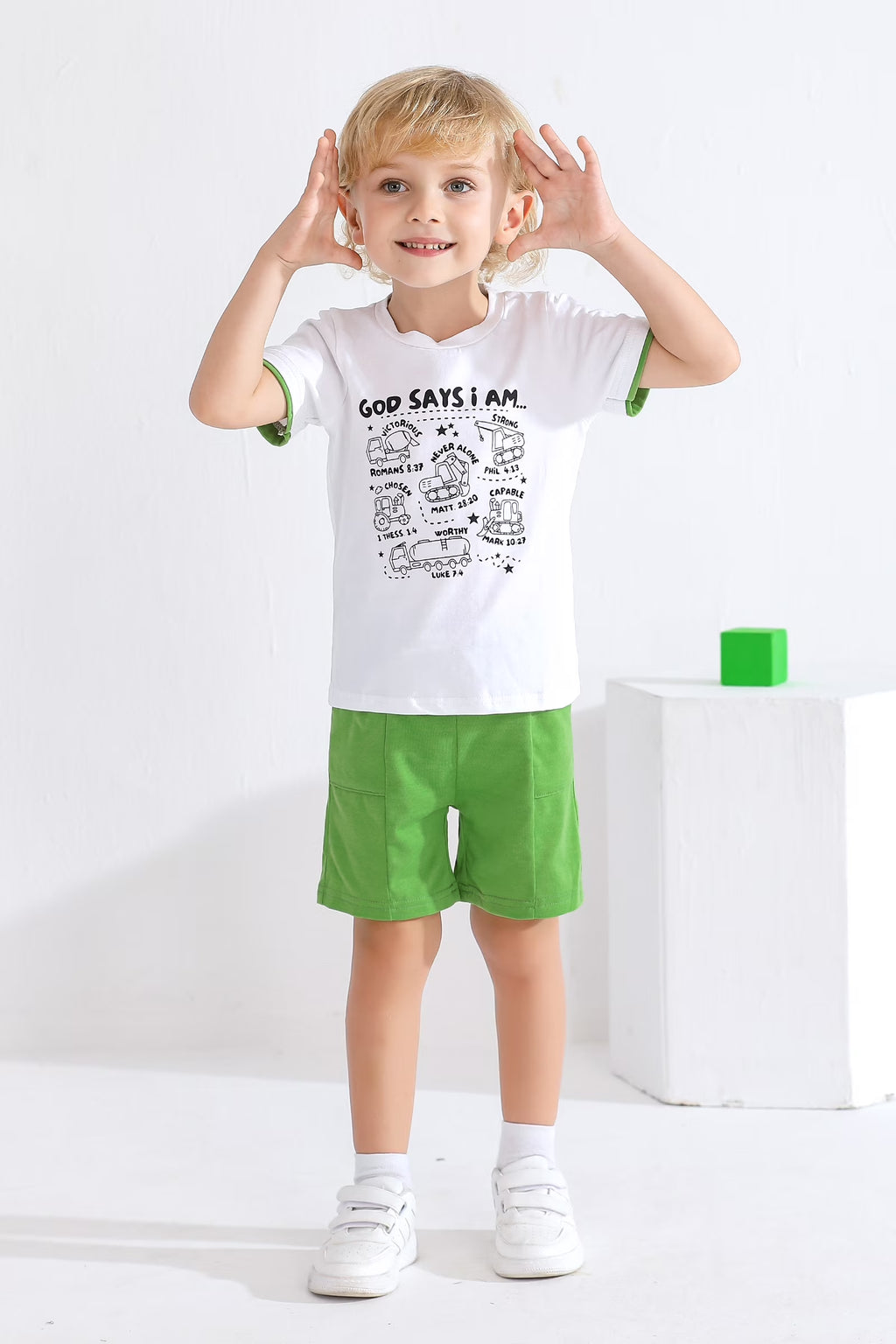 Toddler Baby Boy Summer Shorts Outfits Short Sleeve T-Shirt Shorts Clothes Set for 3-4T