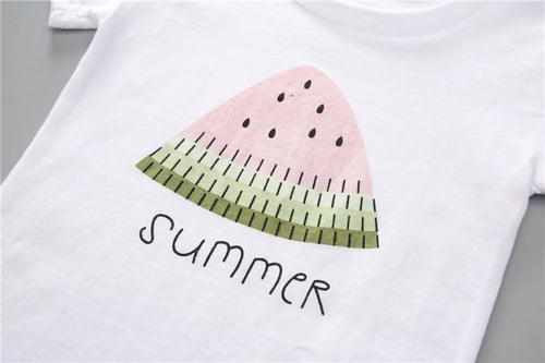 Baby Girl Summer Short Set Female Cute T-Shirt Shorts 2Pcs Clothes Outfits