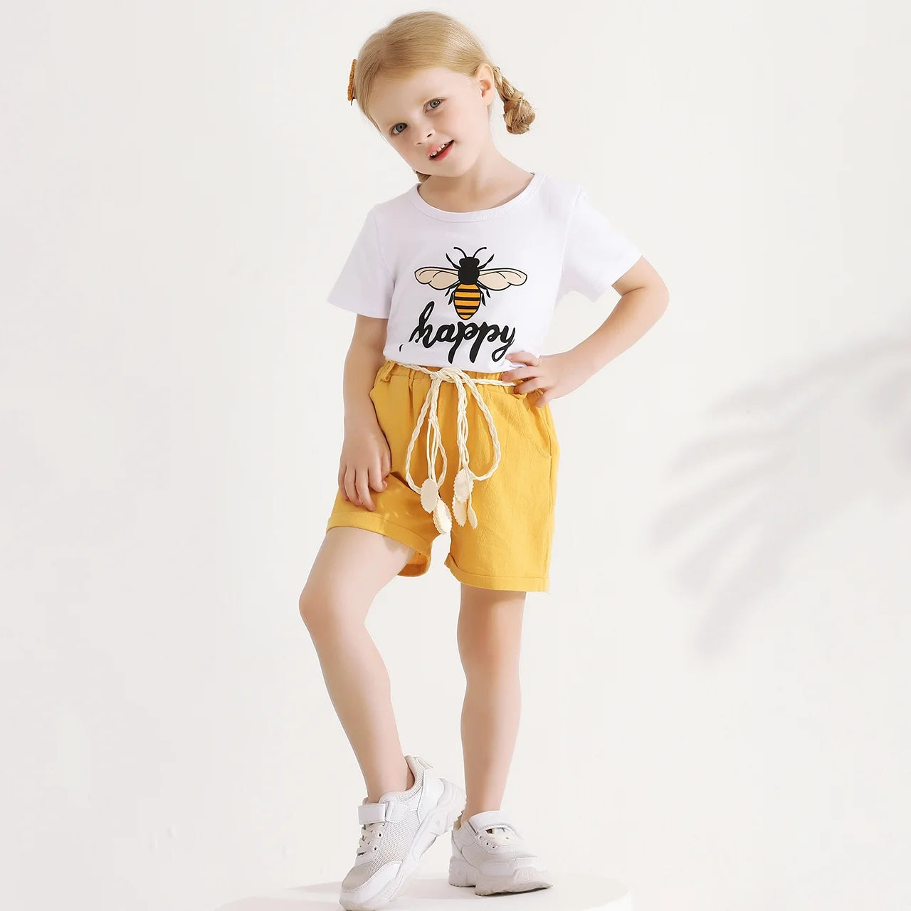 Baby Girl Summer Clothes Set Short Sleeve T-Shirt Shorts 2Pcs Outfits for 2-3T