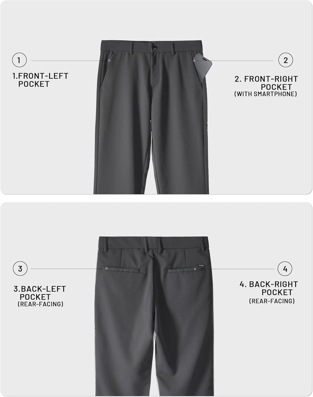 Men’S Slim Fit Dress Pants Stretch Dress Pants
