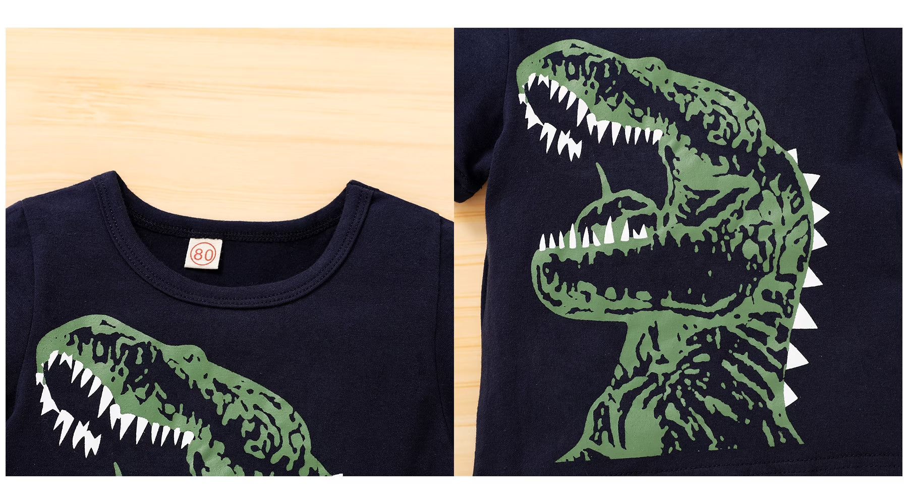 Baby Boy Summer Outfits Set Kid Dinosaur Short Sleeve T-Shirt Shorts Clothes Set for 5-6T
