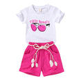 Baby Girl Summer Clothes Set Short Sleeve T-Shirt Shorts 2Pcs Outfits for 2-3T