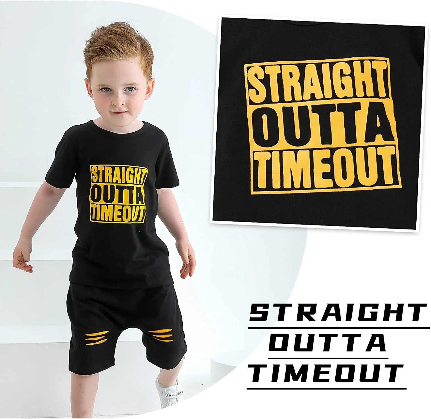 Toddler Baby Boy Summer Outfits Set Short Sleeve T-Shirt Shorts Clothes Set for 9-12 Months