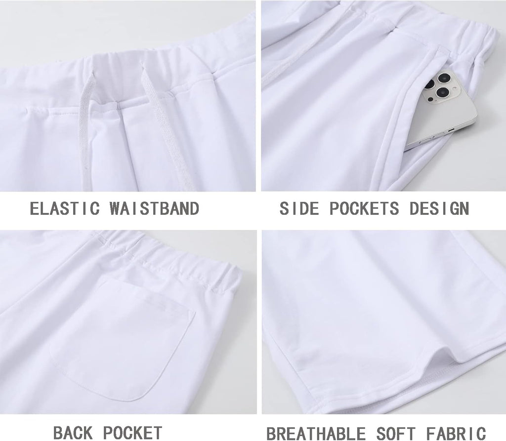 Men'S Casual Shorts Elastic Jogger Gym Active Pocket Shorts