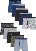 Boys' Boxer Briefs, Moisture-Wicking Underwear for Boys & Toddlers, Assorted, 10 or 12 Pack