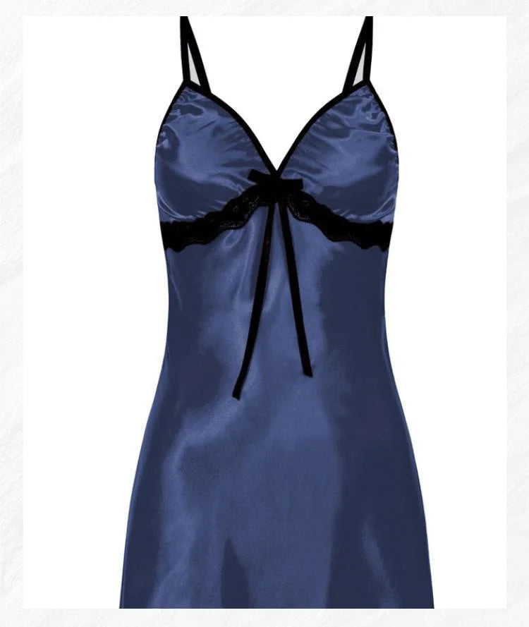 Women sexy pajamas large size lace suspender nightgown sleeveless