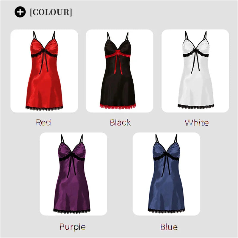 Women sexy pajamas large size lace suspender nightgown sleeveless