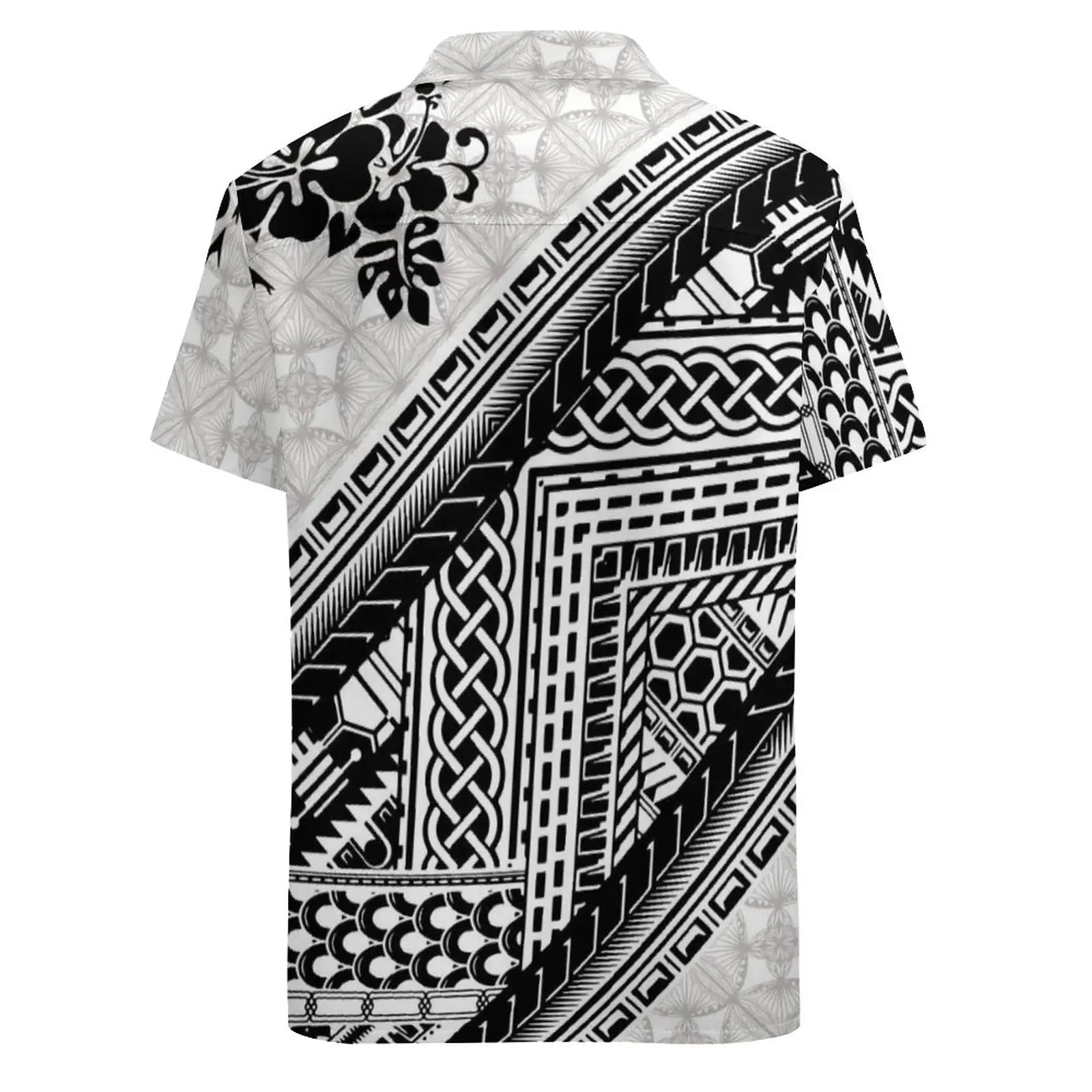 New Arrival Polynesian Tribal Design Men Print Shirt Custom Hawaiian Casual Beach Shirts