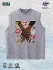 MUST BE STOPPED Graphic Washed Vest US Warehouse 3 Colors Cotton Tank