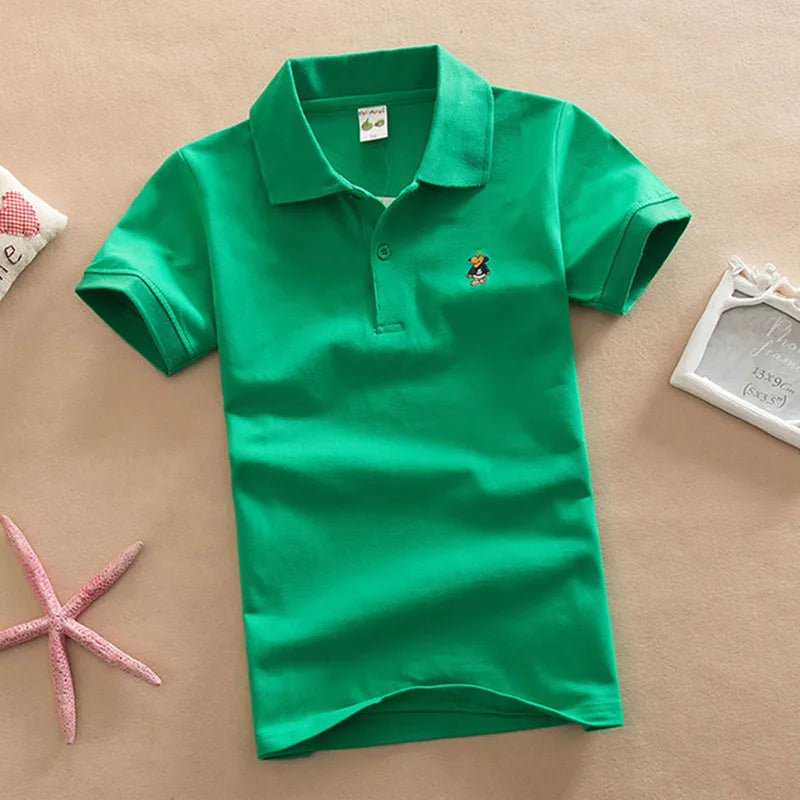 Boys T Shirt  Summer Fashion Clothes Little Girls Polo Shirts 3-8 Years Tops Toddler Sportswear