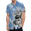 New Arrival Polynesian Tribal Design Men Print Shirt Custom Hawaiian Casual Beach Shirts