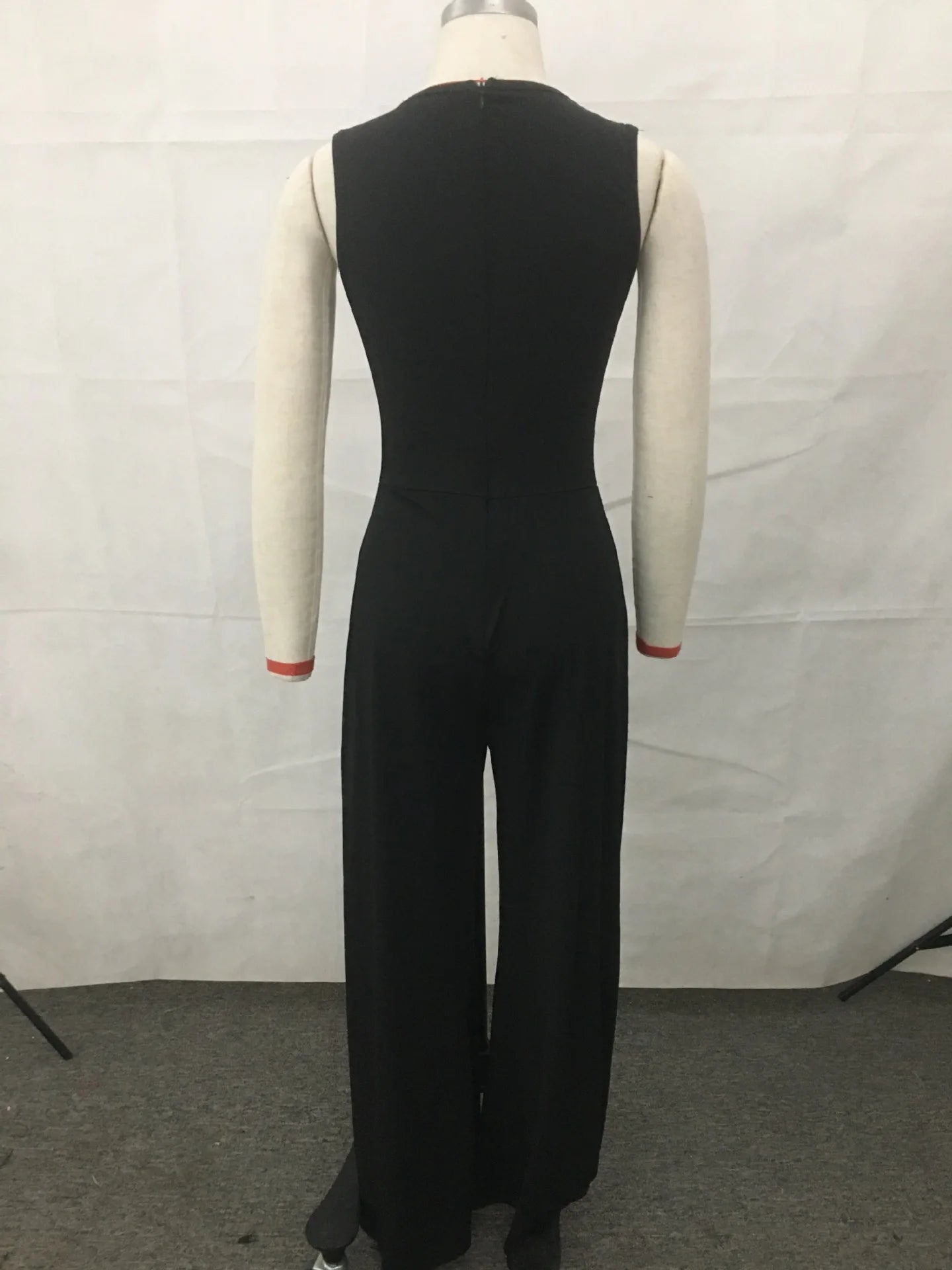 New Arrival Casual Fashion Slim Fit Waist Solid Color Diamond Beaded Plus Size Jumpsuits Elegant Jumpsuit Women