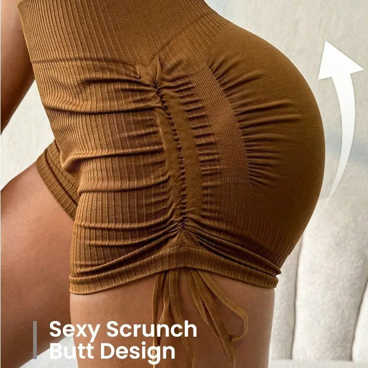Women's Breathable Quick Dry Tummy Control Tight Yoga Shorts Stretch Hip Lifting Running Fitness Training Sports Shorts