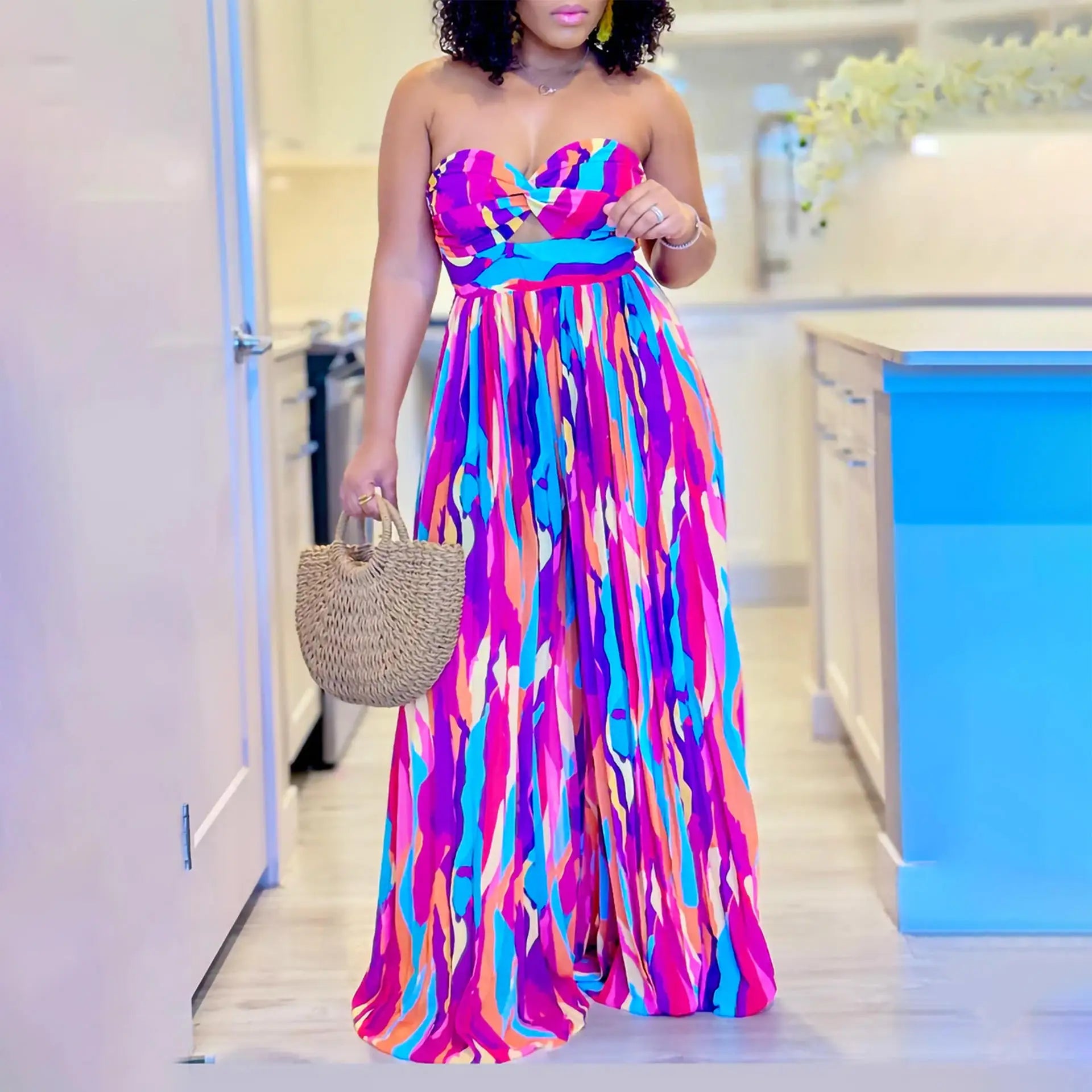 Latest Summer Design Satin Jumpsuit