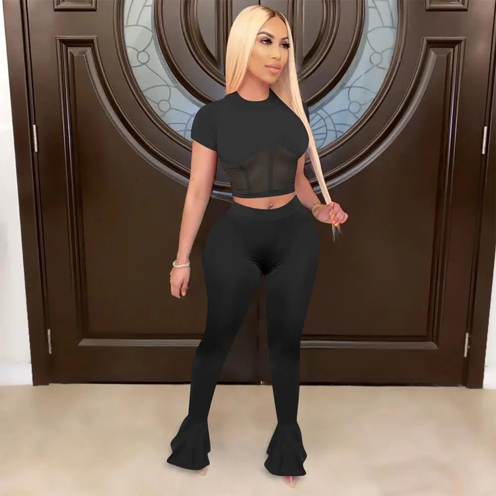 2 piece set women two piece set summer clothes crop top pants two pieces sets women outfits sexy