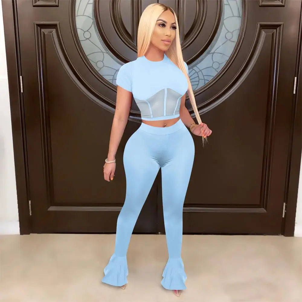 2 piece set women two piece set summer clothes crop top pants two pieces sets women outfits sexy