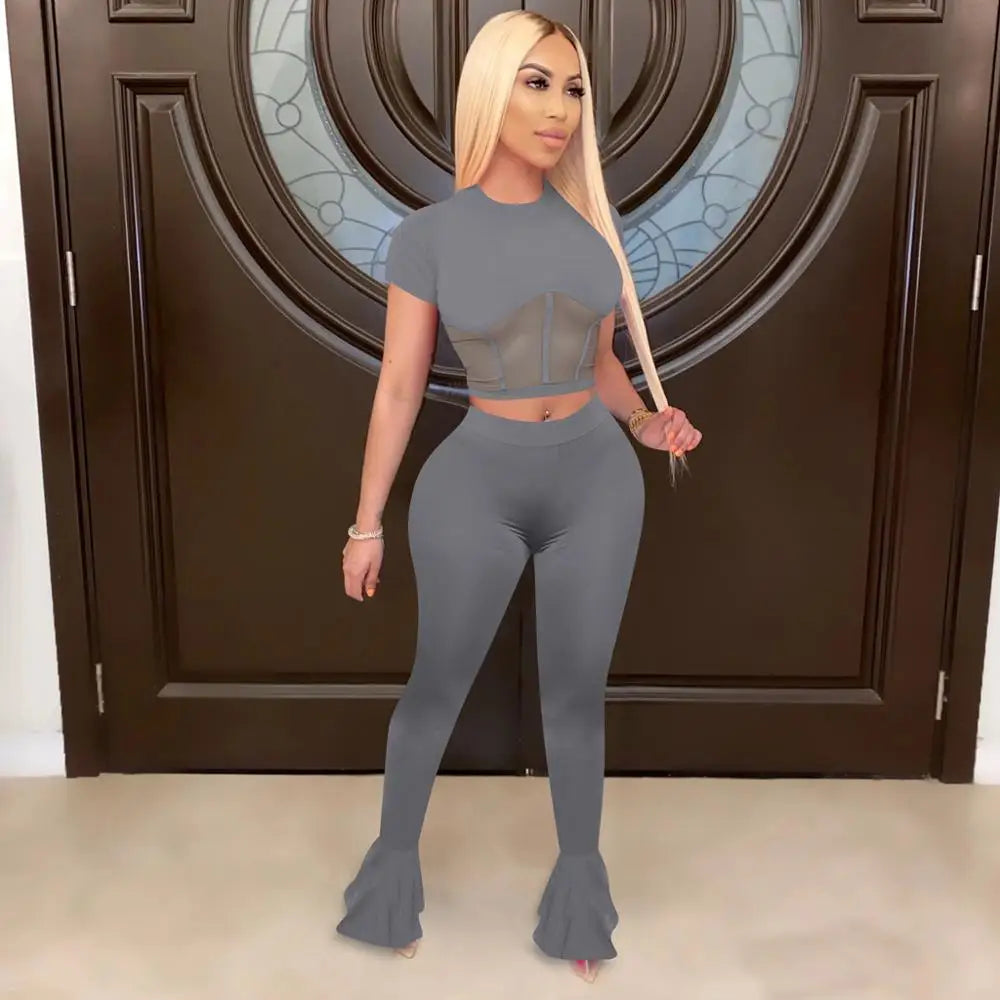 2 piece set women two piece set summer clothes crop top pants two pieces sets women outfits sexy