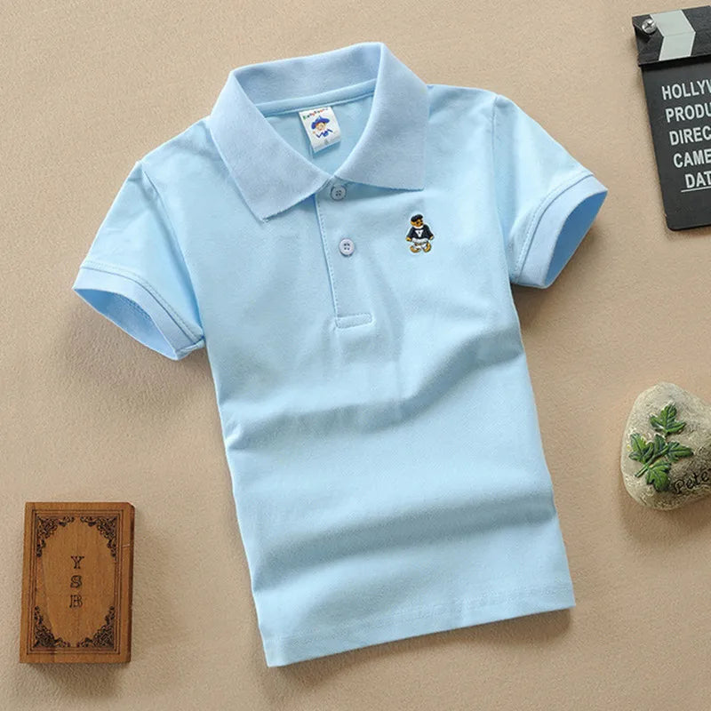 Boys T Shirt  Summer Fashion Clothes Little Girls Polo Shirts 3-8 Years Tops Toddler Sportswear