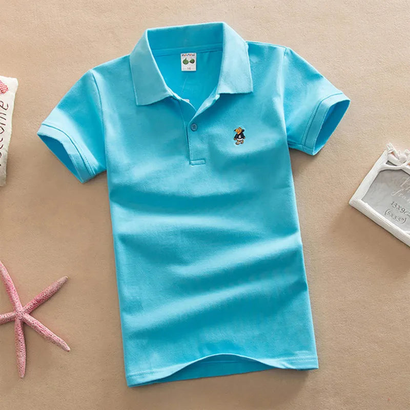 Boys T Shirt  Summer Fashion Clothes Little Girls Polo Shirts 3-8 Years Tops Toddler Sportswear