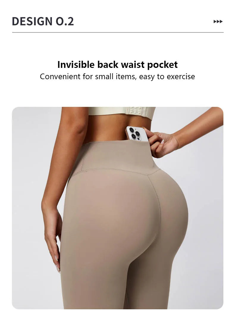 Full Length Legging Inside Back Waist Pocket Sportswear Fitness High Waist Training Sports Yoga Leggings