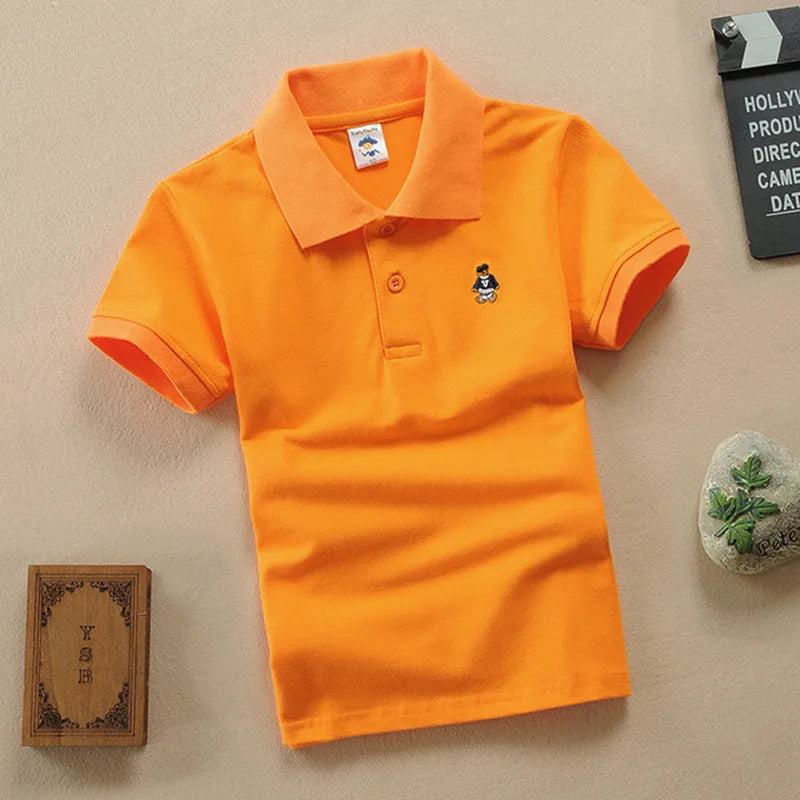 Boys T Shirt  Summer Fashion Clothes Little Girls Polo Shirts 3-8 Years Tops Toddler Sportswear