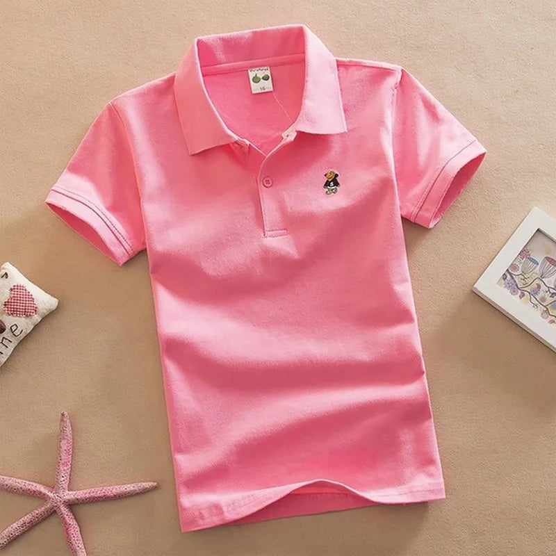 Boys T Shirt  Summer Fashion Clothes Little Girls Polo Shirts 3-8 Years Tops Toddler Sportswear