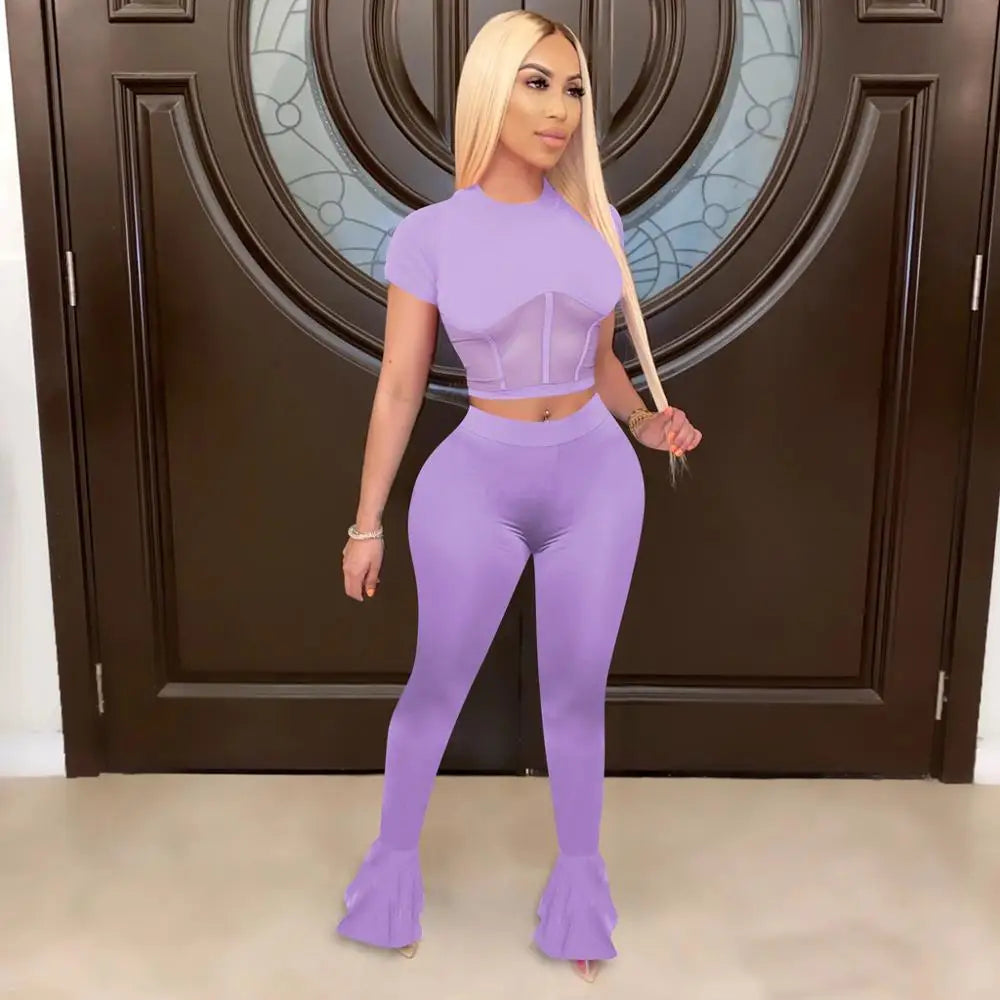 2 piece set women two piece set summer clothes crop top pants two pieces sets women outfits sexy