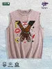 MUST BE STOPPED Graphic Washed Vest US Warehouse 3 Colors Cotton Tank