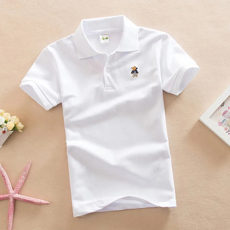 Boys T Shirt  Summer Fashion Clothes Little Girls Polo Shirts 3-8 Years Tops Toddler Sportswear