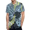New Arrival Polynesian Tribal Design Men Print Shirt Custom Hawaiian Casual Beach Shirts
