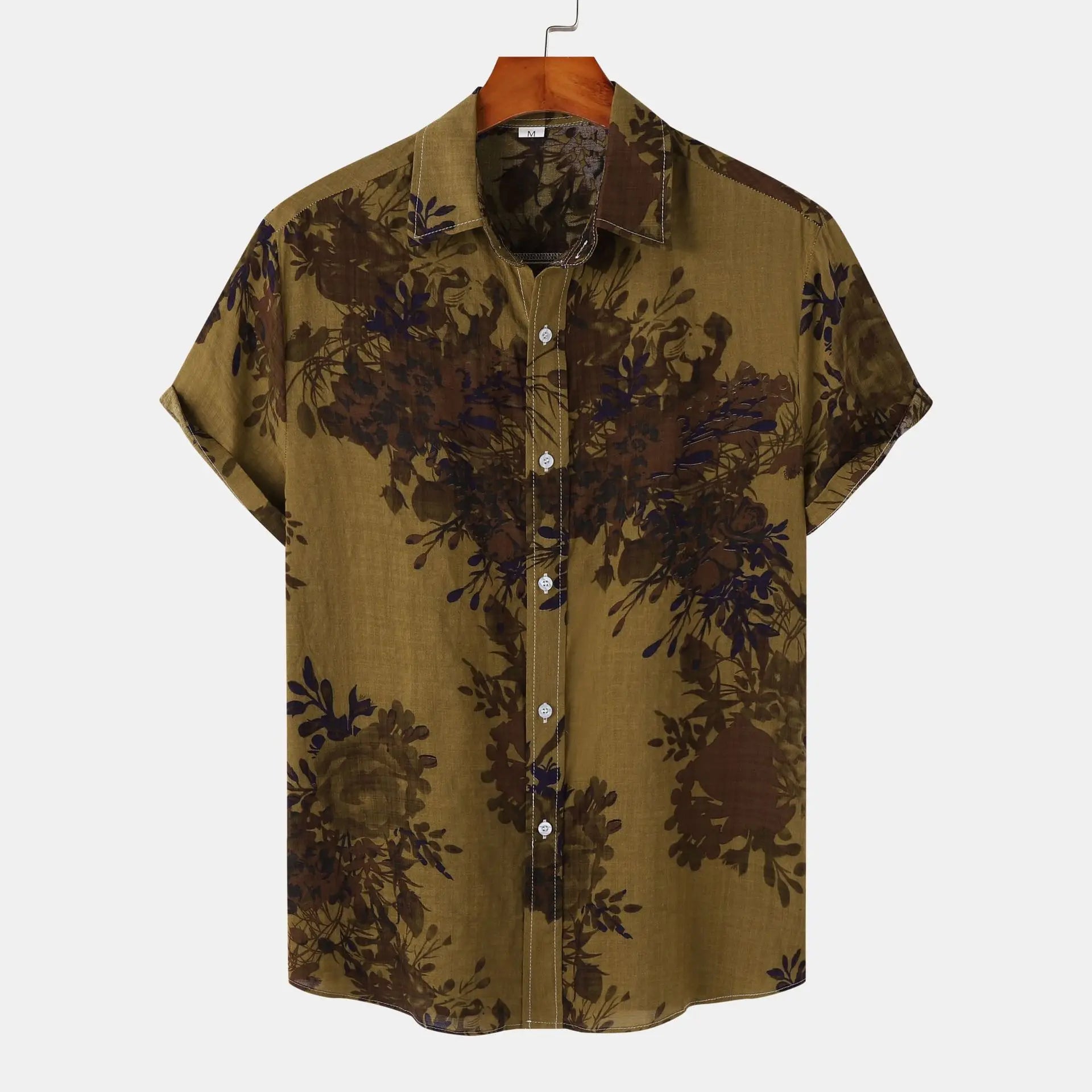 Men's Hawaiian Shirt - Summer Short Sleeve Casual (Trendy Floral Printed Shirt, Beach Shirt for Men)