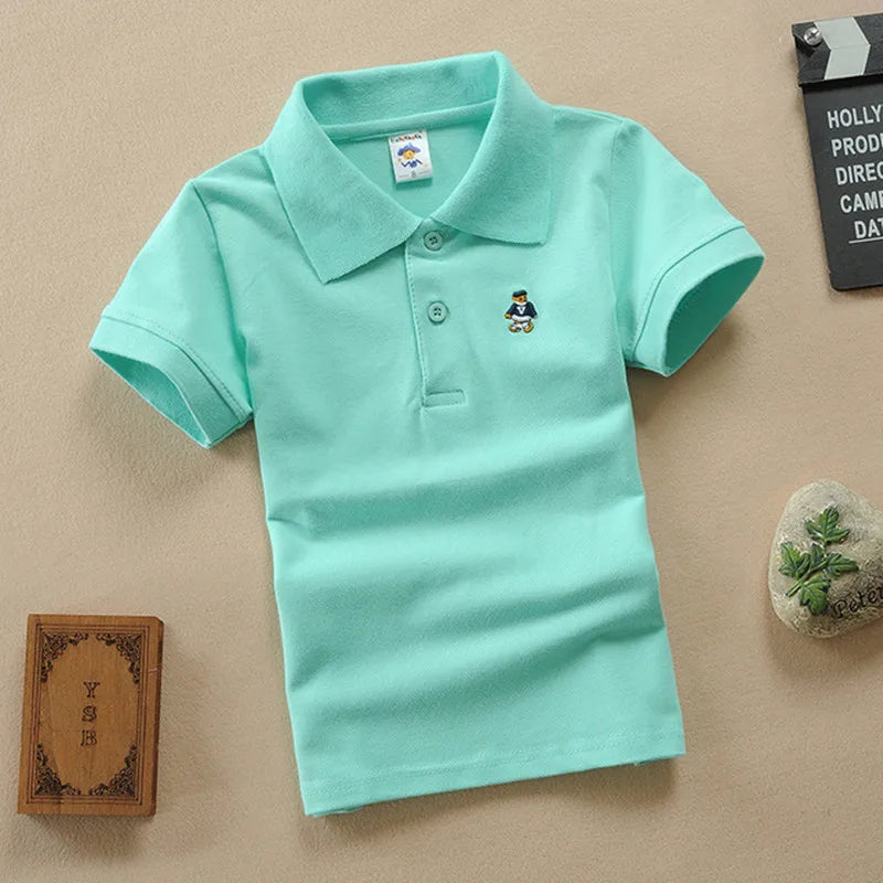 Boys T Shirt  Summer Fashion Clothes Little Girls Polo Shirts 3-8 Years Tops Toddler Sportswear