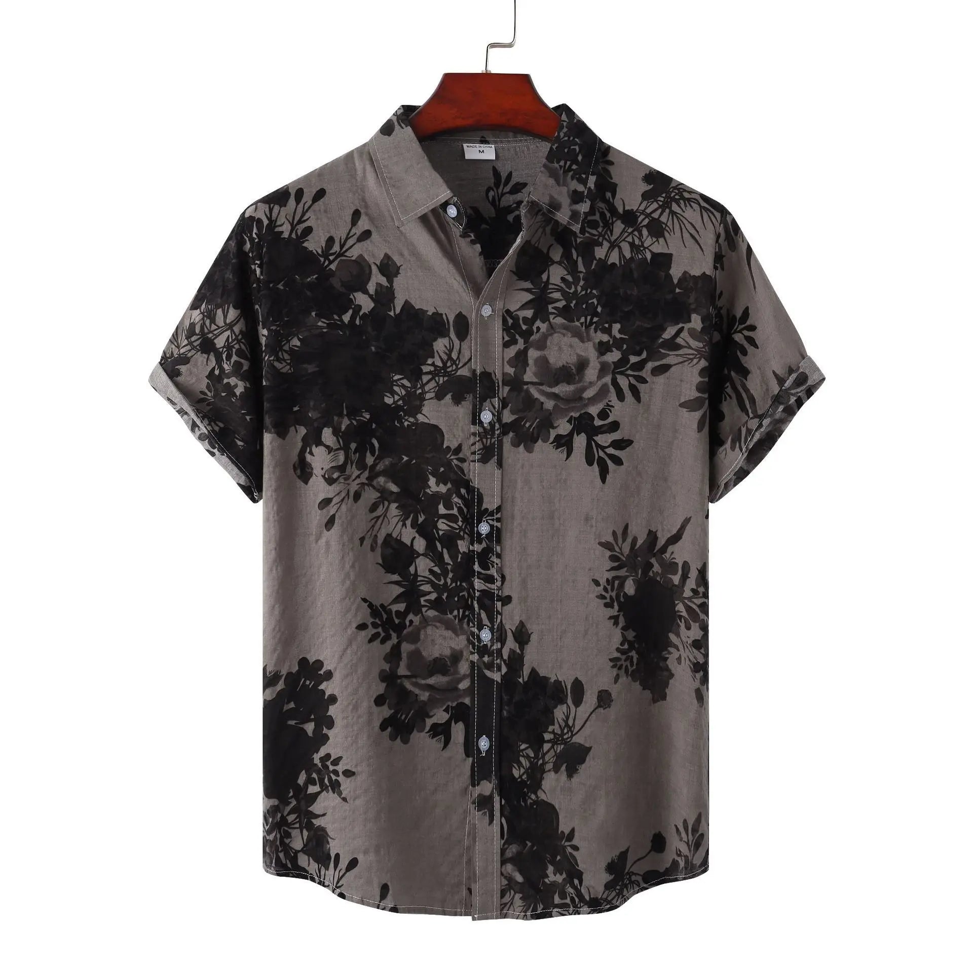 Men's Hawaiian Shirt - Summer Short Sleeve Casual (Trendy Floral Printed Shirt, Beach Shirt for Men)