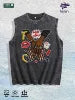 MUST BE STOPPED Graphic Washed Vest US Warehouse 3 Colors Cotton Tank