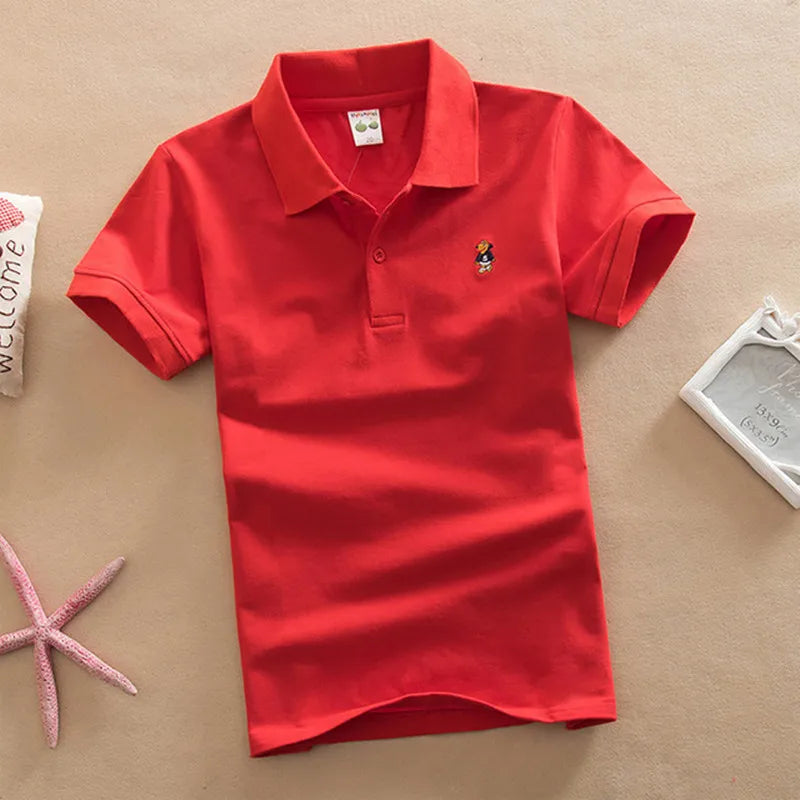 Boys T Shirt  Summer Fashion Clothes Little Girls Polo Shirts 3-8 Years Tops Toddler Sportswear