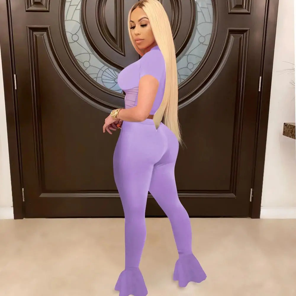 2 piece set women two piece set summer clothes crop top pants two pieces sets women outfits sexy