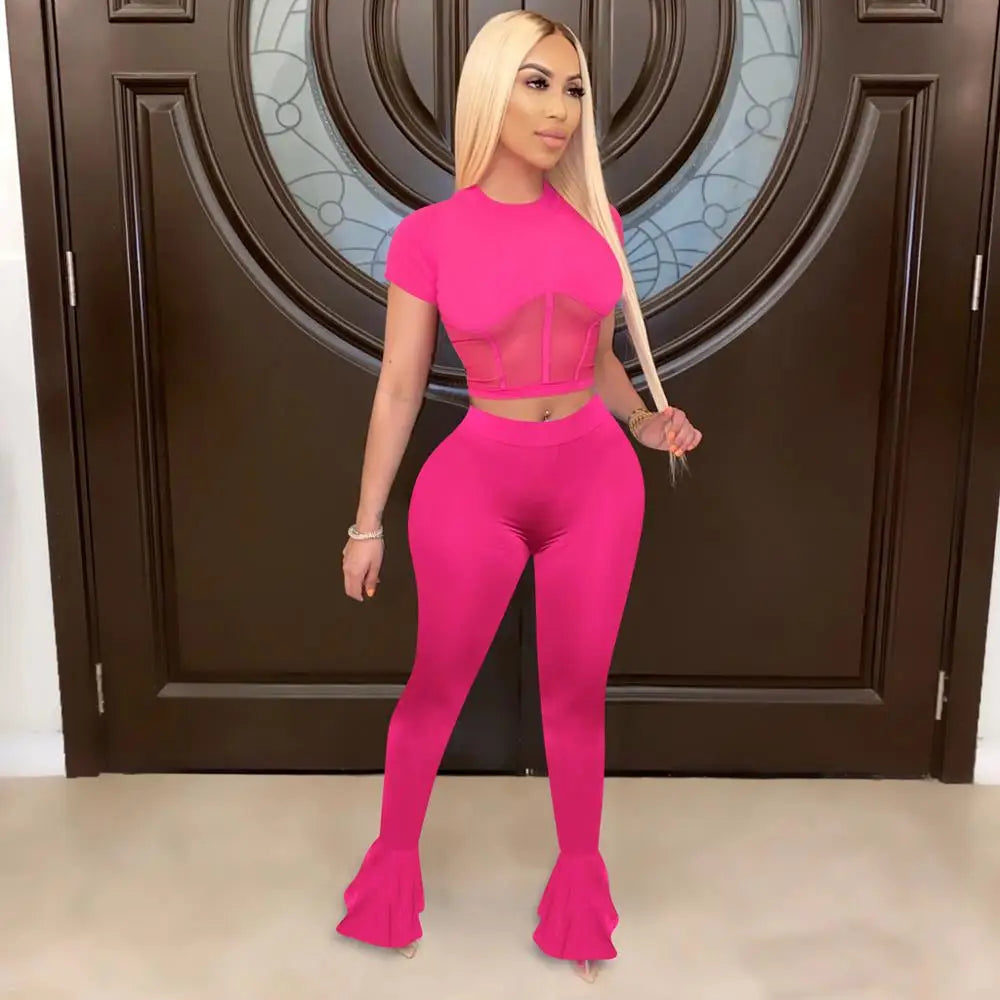 2 piece set women two piece set summer clothes crop top pants two pieces sets women outfits sexy