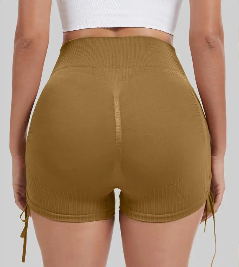 Women's Breathable Quick Dry Tummy Control Tight Yoga Shorts Stretch Hip Lifting Running Fitness Training Sports Shorts