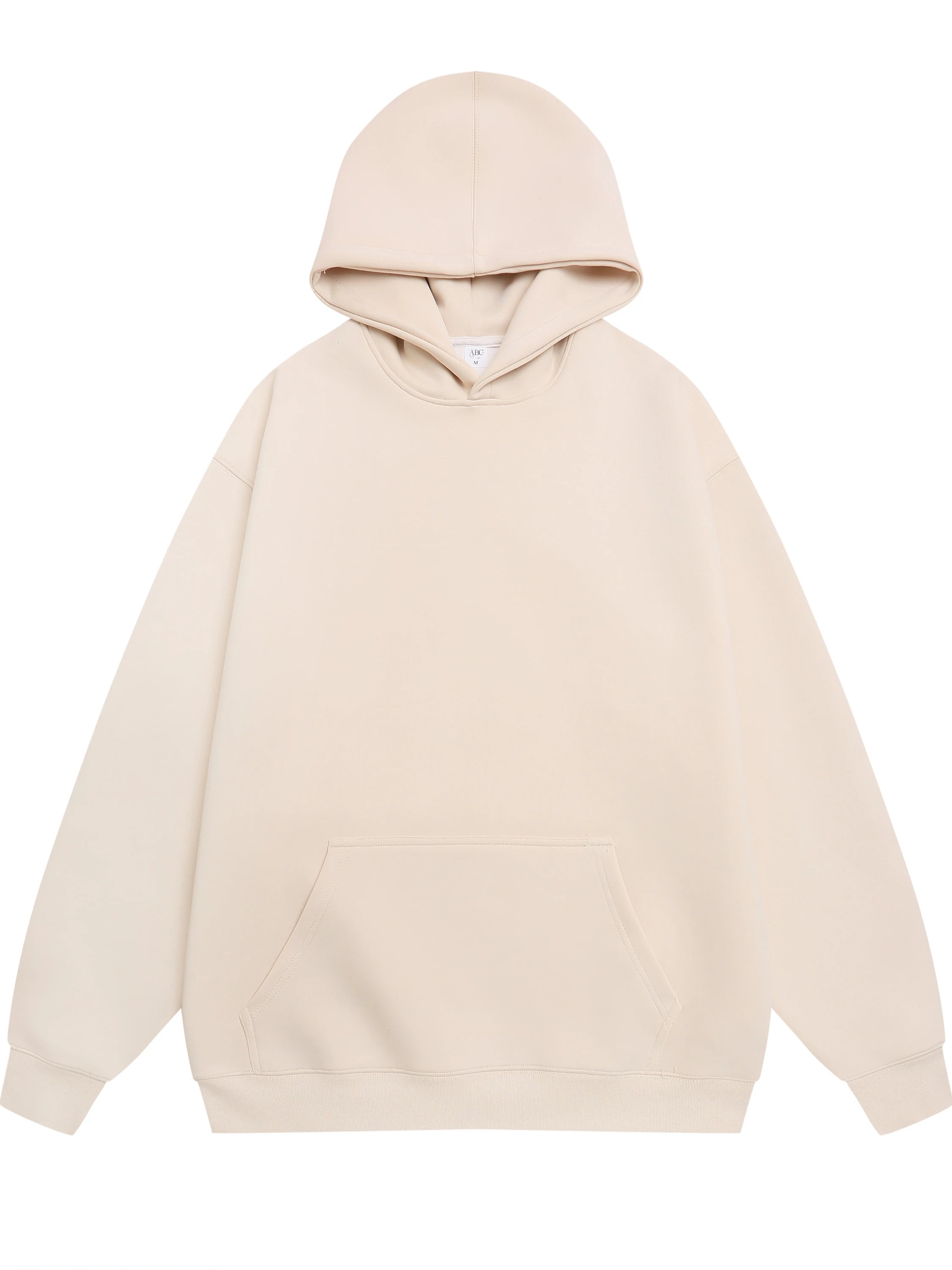 Men's casual hoodie black solid color loose version plus size fashion