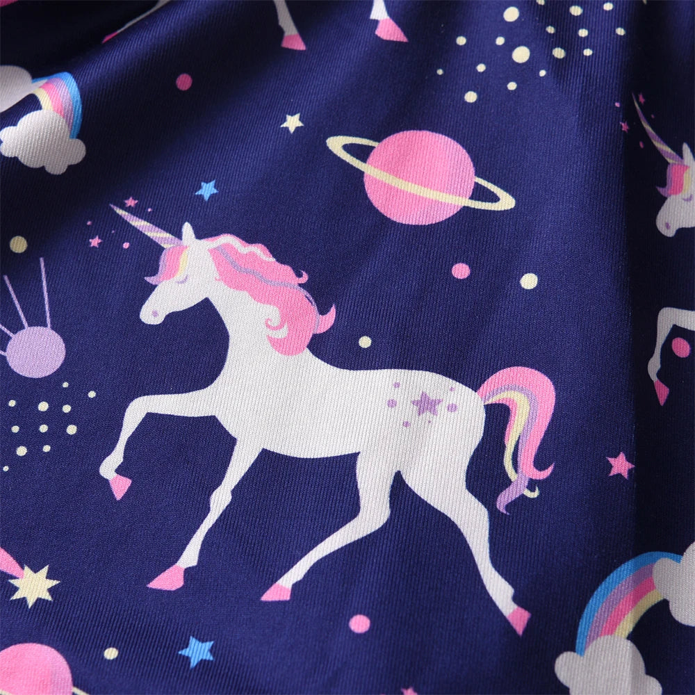 Girls Skirt Pants Toddlers Leggings with Skirt Two Fake ieces Unicorn Printed Girls Casual Trousers Leggings