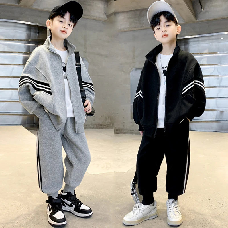 Spring Autumn Teenager Boys Clothes Suits Children New