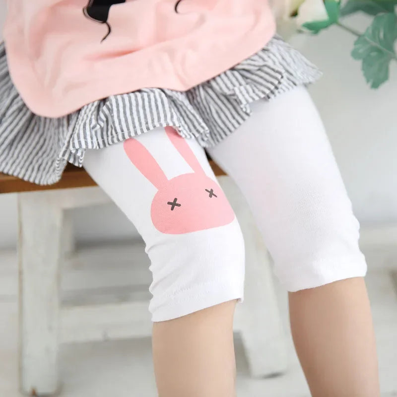 Girls Summer Leggings Rabbit Kids Knee