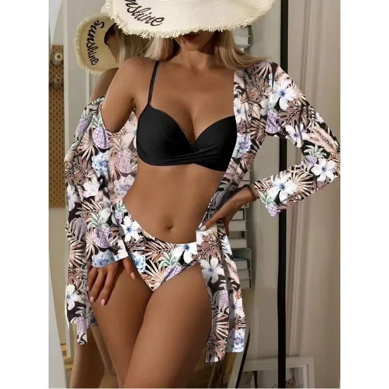 20 Colors Three Piece Bikinis Set