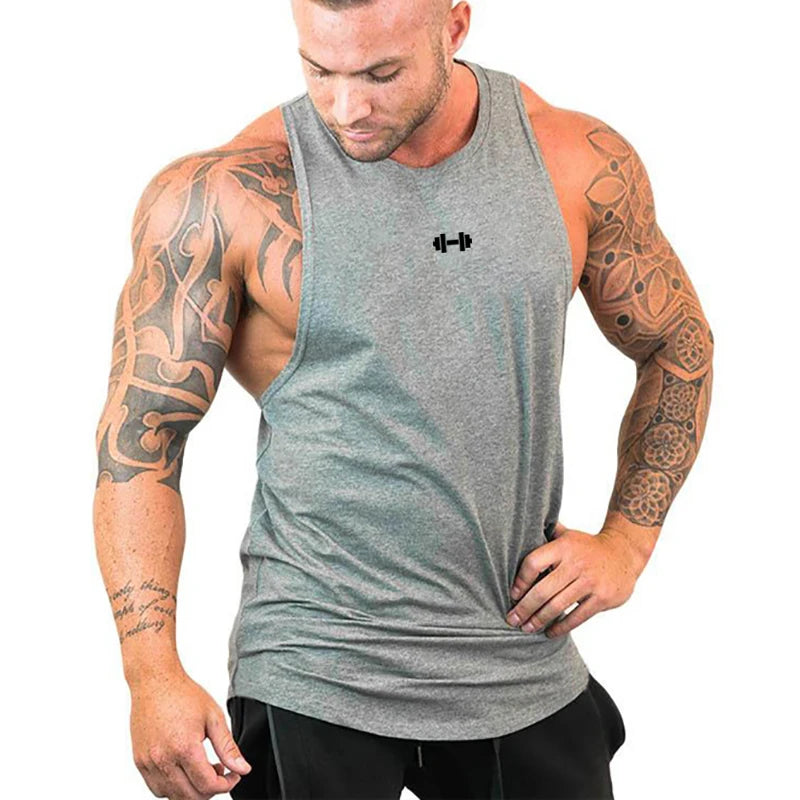 Gym Bodybuilding Fitness Muscle Clothing Summer Cotton Breathable