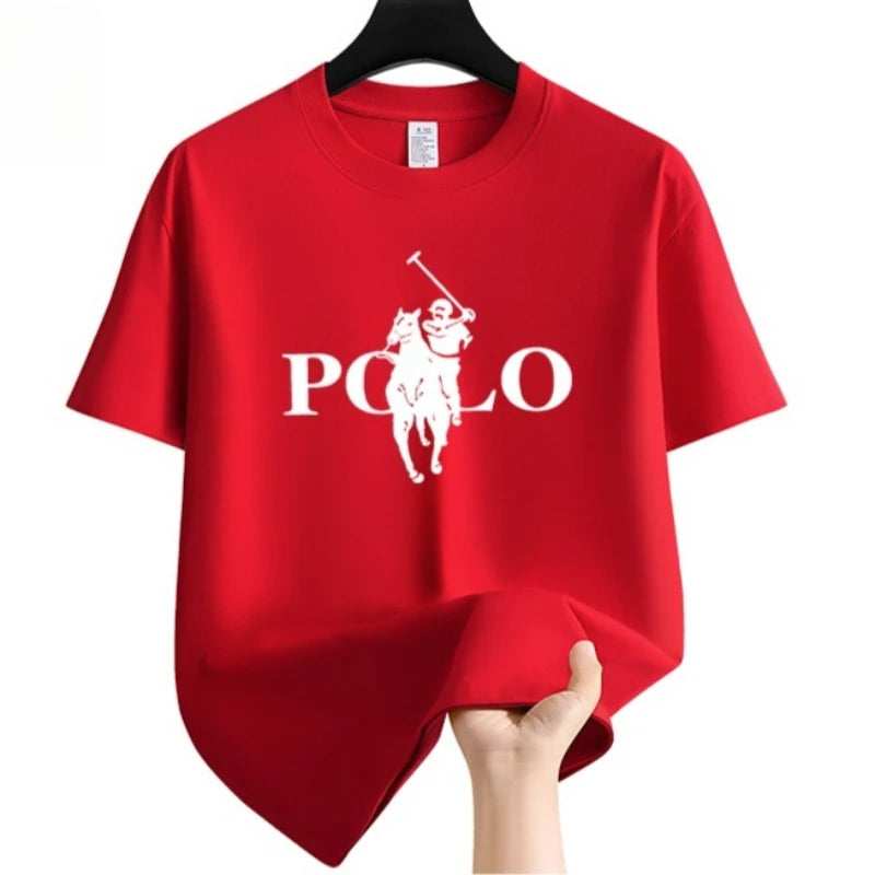 Summer Fashion Brand  Men's Clothes Business Casual Short-sleeved T-shirt Loose