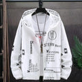 Men's Summer Ultra Thin Jacket Letter Print Long Sleeves