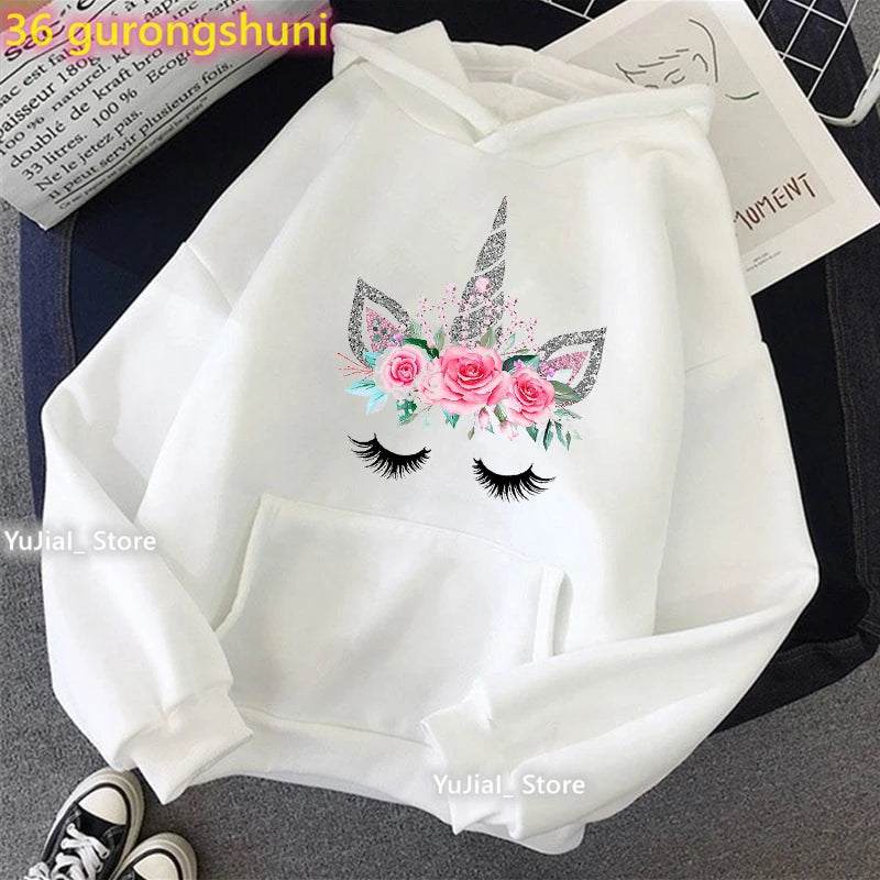 Women Glitter Pink Flowers Sweatshirt Girls Long-Sleeved Winter/Spring/Autumn Clothes