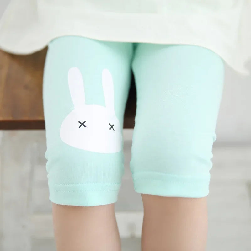 Girls Summer Leggings Rabbit Kids Knee