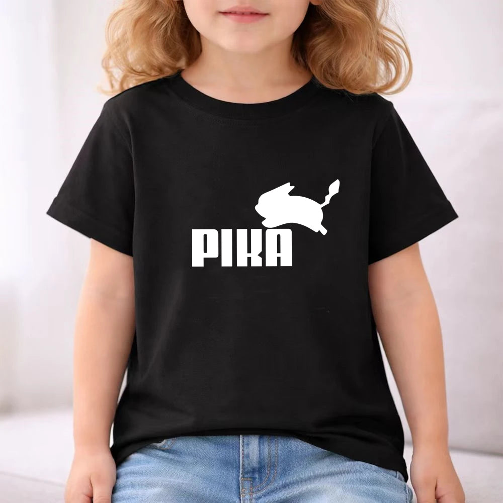 Summer Boy Girls red Casual T Shirt Sets