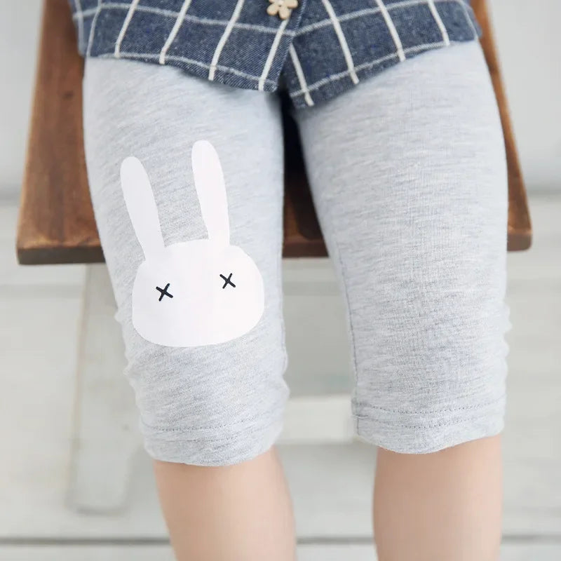 Girls Summer Leggings Rabbit Kids Knee